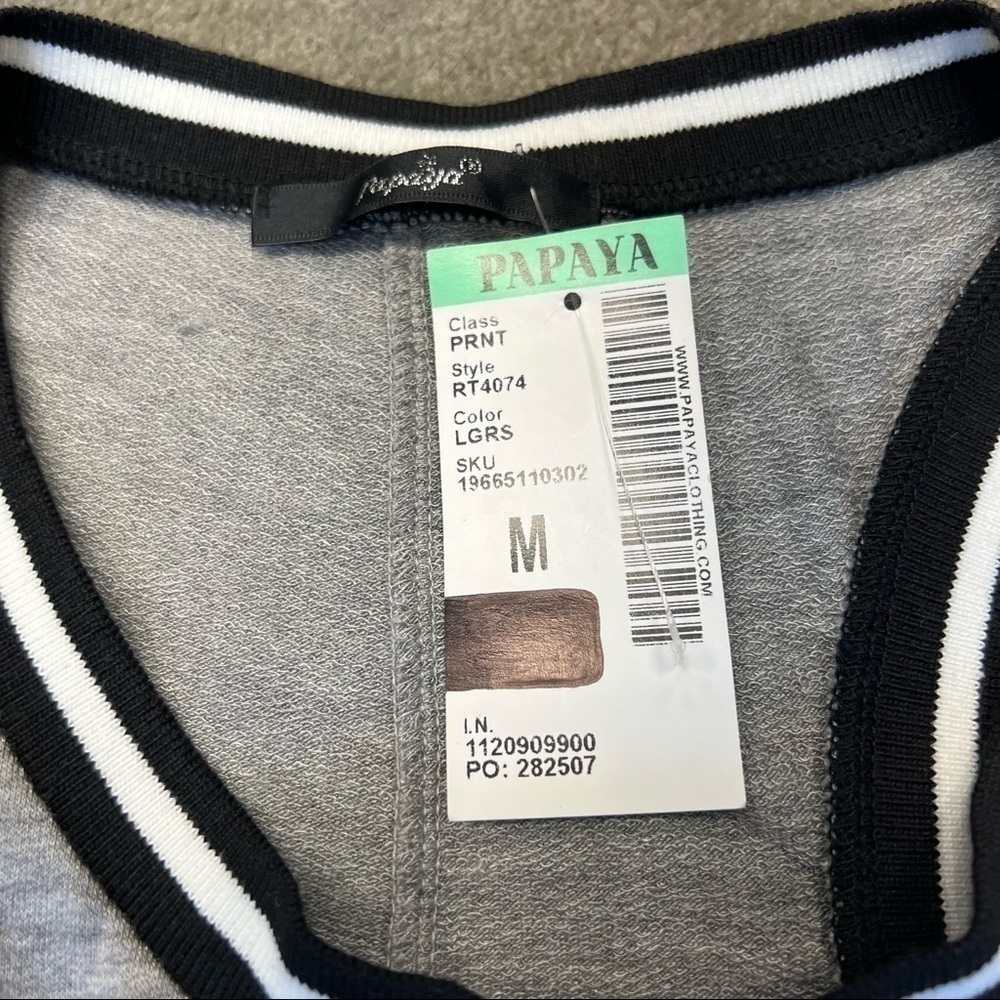 NWT Papaya “this team makes me drink” gray razorback long tank top, M, football - Picture 6 of 9